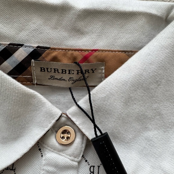 NWT Thomas Burberry Monogram Polo Shirt - Picture 9 of 12